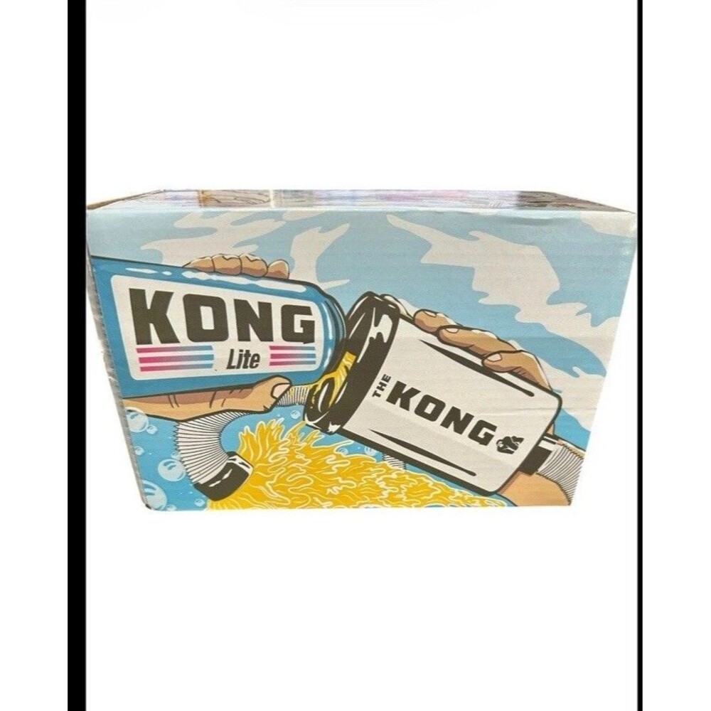 KONG Beer Bong Can Cooler Drinking Game White Black Lid Bachelor Party